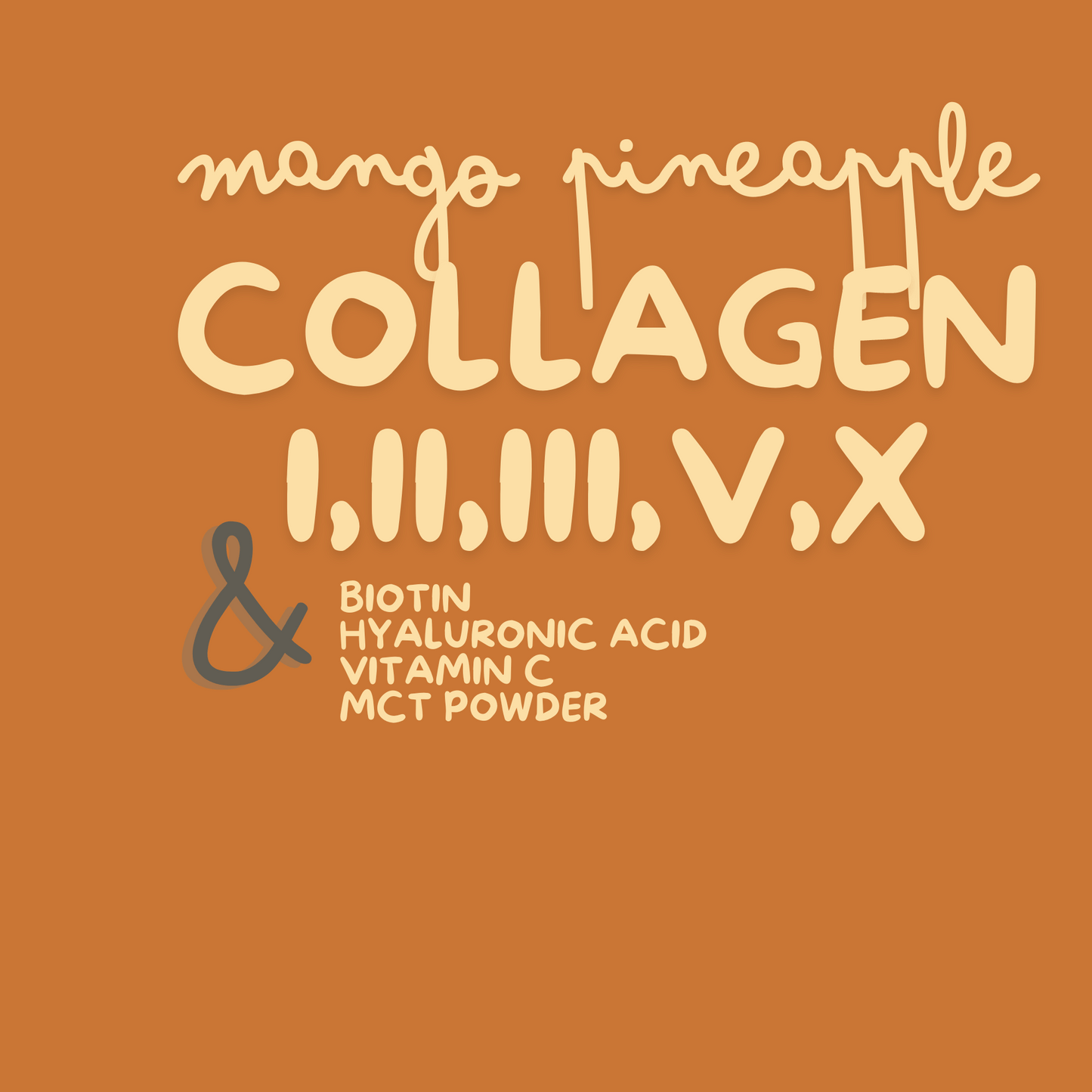 Premium Collagen Peptides Powder, Mango Pineapple