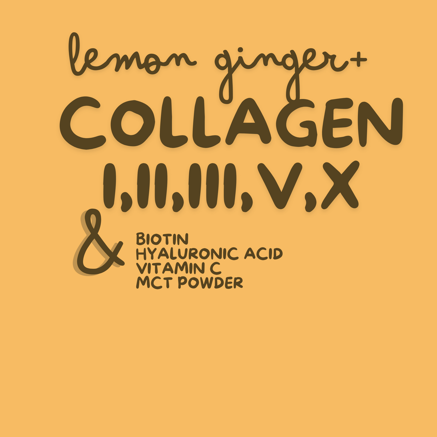 Premium Collagen Peptides Powder, Lemon Ginger