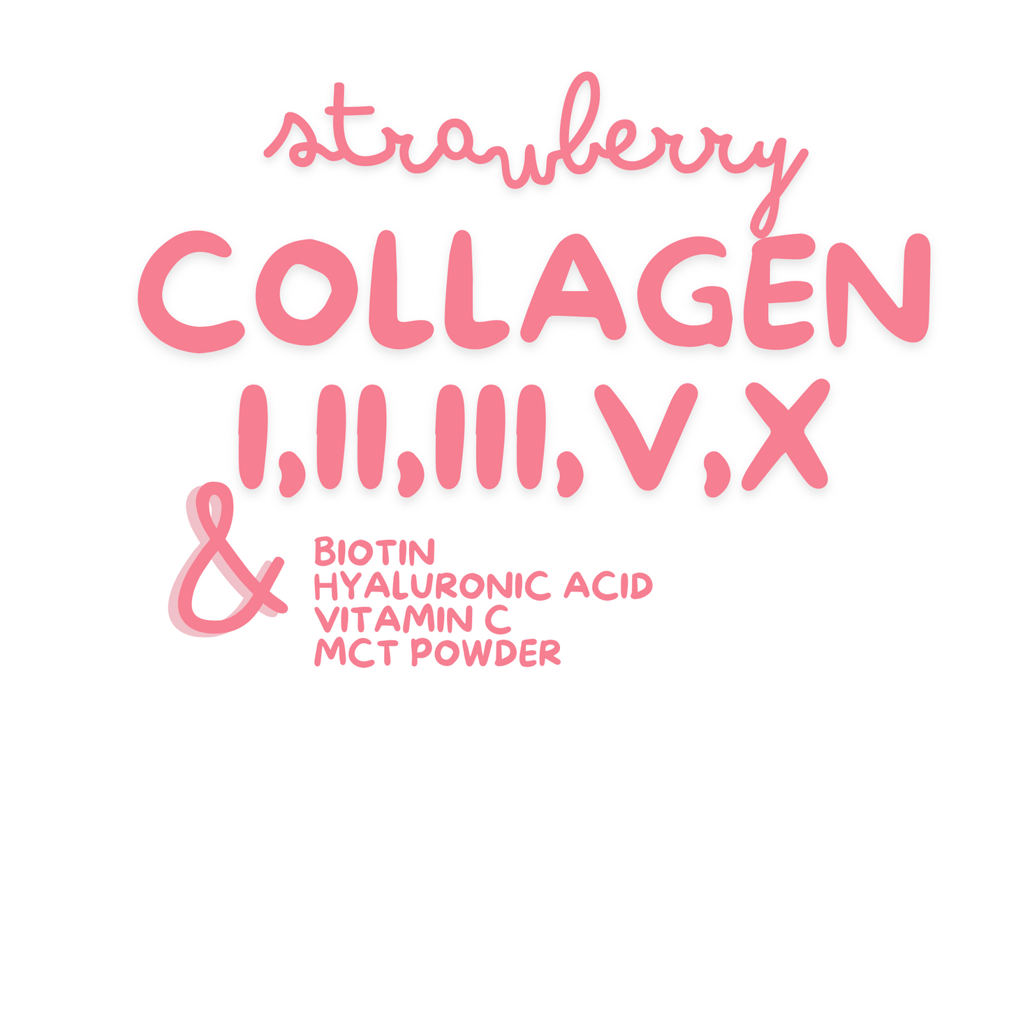 Premium Collagen Peptides Powder, Strawberry Banana