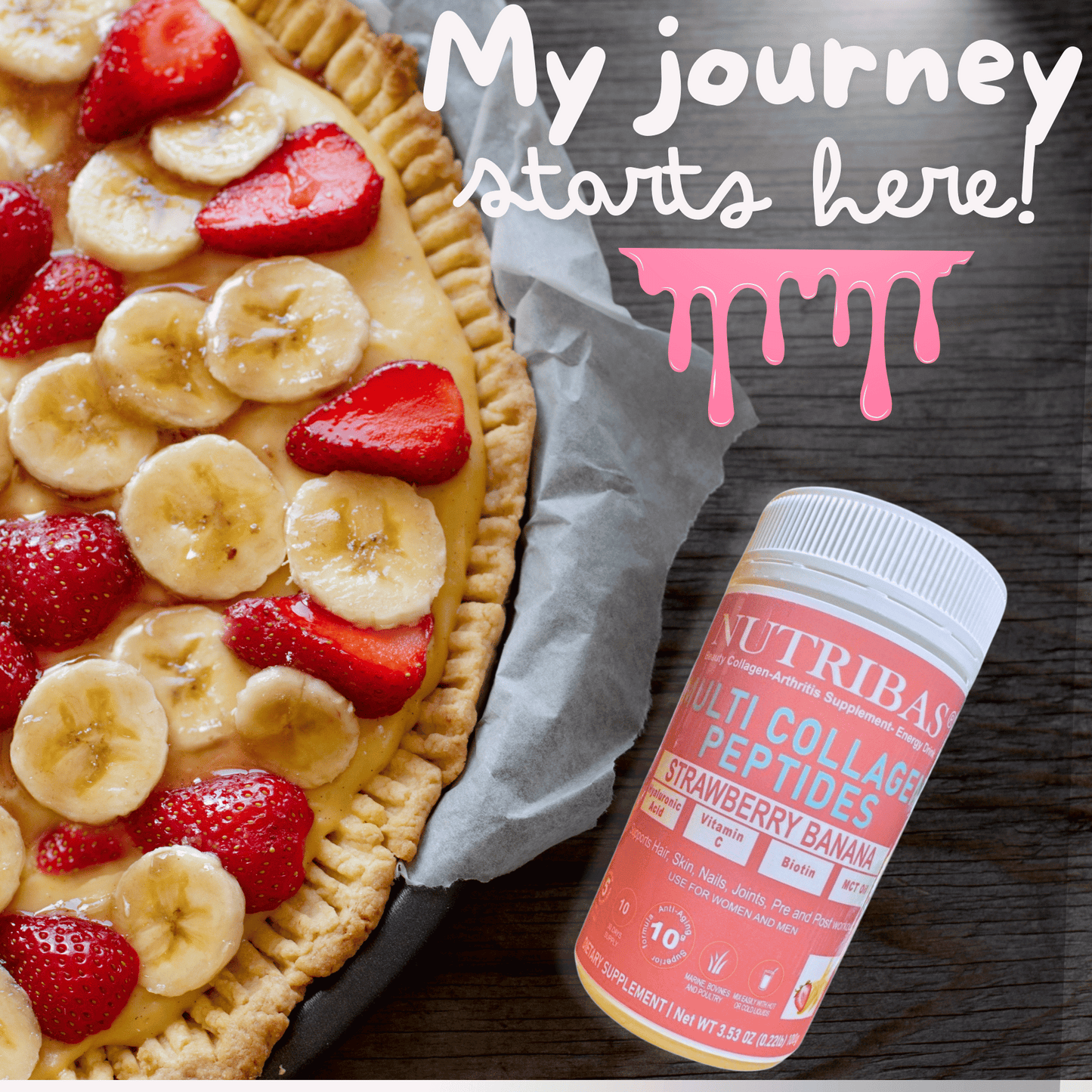 Recipe Collagen Protein Powder - Strawberry banana