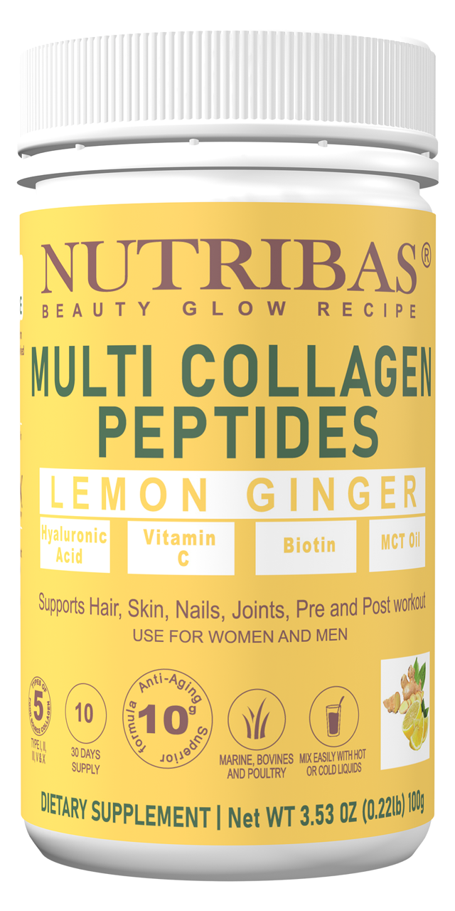 Daily multivitamin with collagen peptides, Lemon Ginger