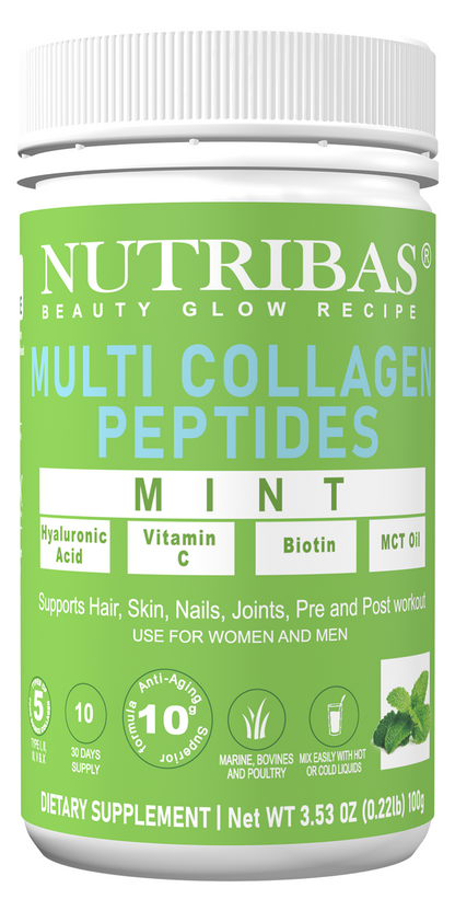 Daily multivitamin with collagen peptides, Mint