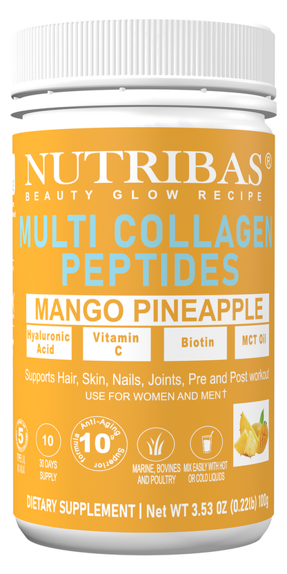 Daily multivitamin with collagen peptides, Mango Pineapple